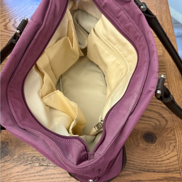 Ricardo Beverly Hills Drop Bottom Footed Carry On Bag Purple 18"T RARE - Picture 8 of 11